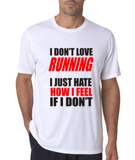 Running - I Don't Love Running - NB Mens White Short Sleeve Shirt